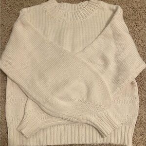 Cozy White Knit Sweater